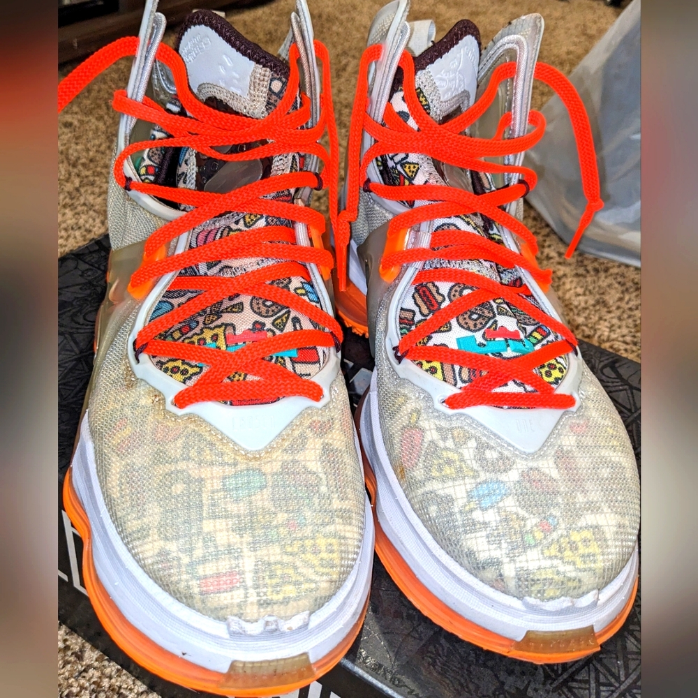Nike LeBron XIX "Fast Food" Men's Basketball Trainer Sneakers - Picture 8 of 15